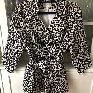 White House Black Market Leopard Print Jacket
